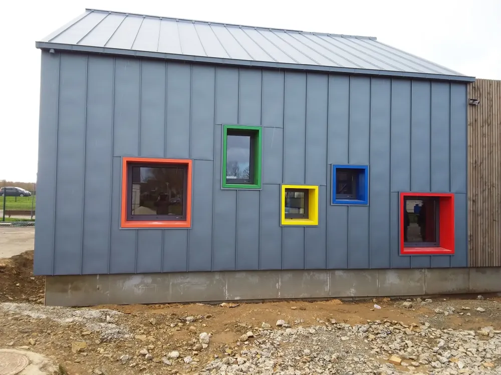 bardage zinc couleur